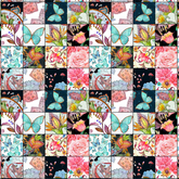 Crafty By Chatham Glyn Tissu 100 % coton à motif papillons, 140 cm de large, imprimé numériquement pour travaux manuels, fanions et patchwork.
